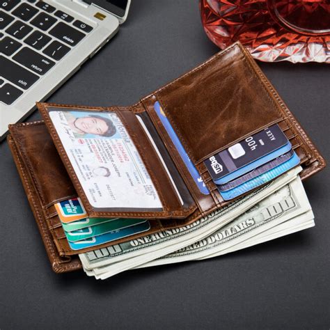 7 mens rfid wallet large capacity card slots|rfid wallet with id.